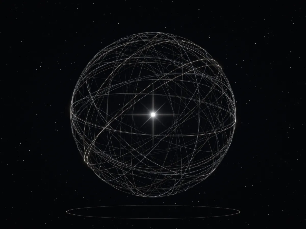 A light orb with a star at its centre
